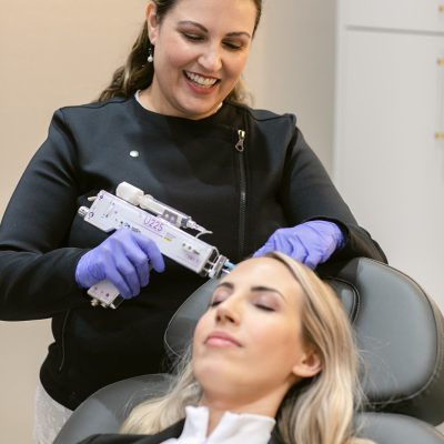Amy using PRP Hair therapy for hair loss treatment in vancouver